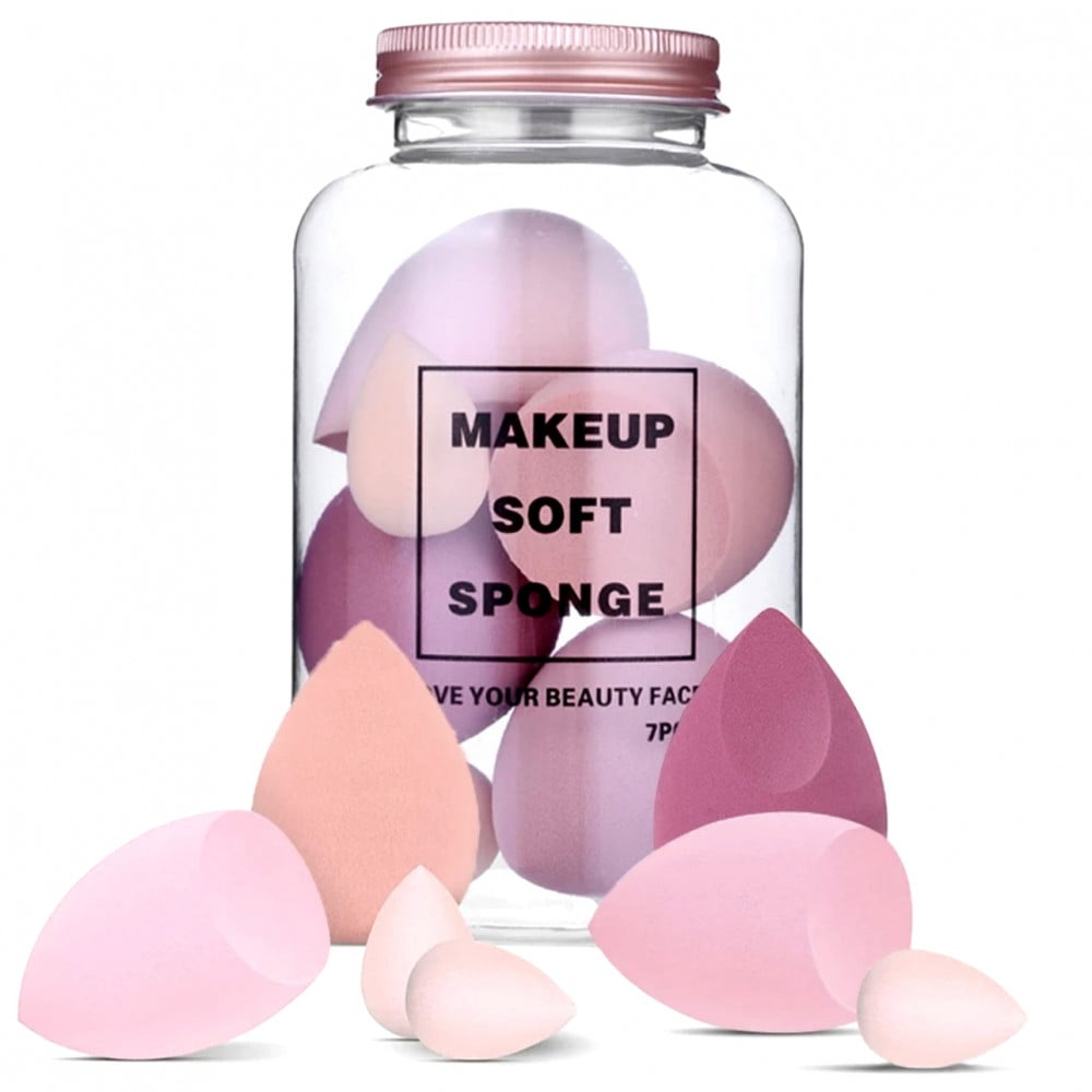4 قطع بيوتي بلندر في علبة إسفنجة مزج الجمال لجميع أنواع مستحضرات التجميل، يمكن أن تناسب جميع المناطق حول وجهك، حتى مثل جناح الأنف والجلد حول العينين